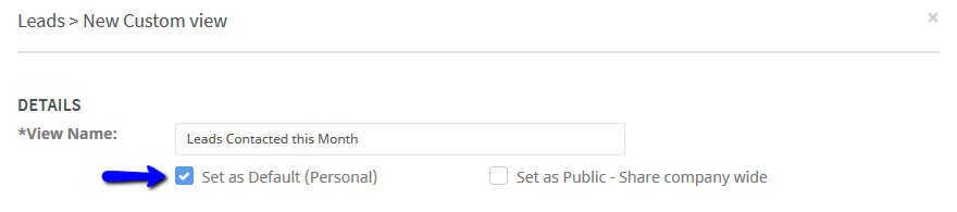 AMPED > Creating a Smart View Filter > Set_Default_Filter.png